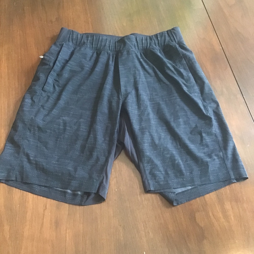 Lululemon THE Lined Shorts 9" Gray Textured Space Dye Athletic Gym Training M‎